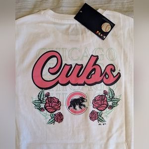 NWT S MLB Genuine Merchandise Chicago Cubs White Tee